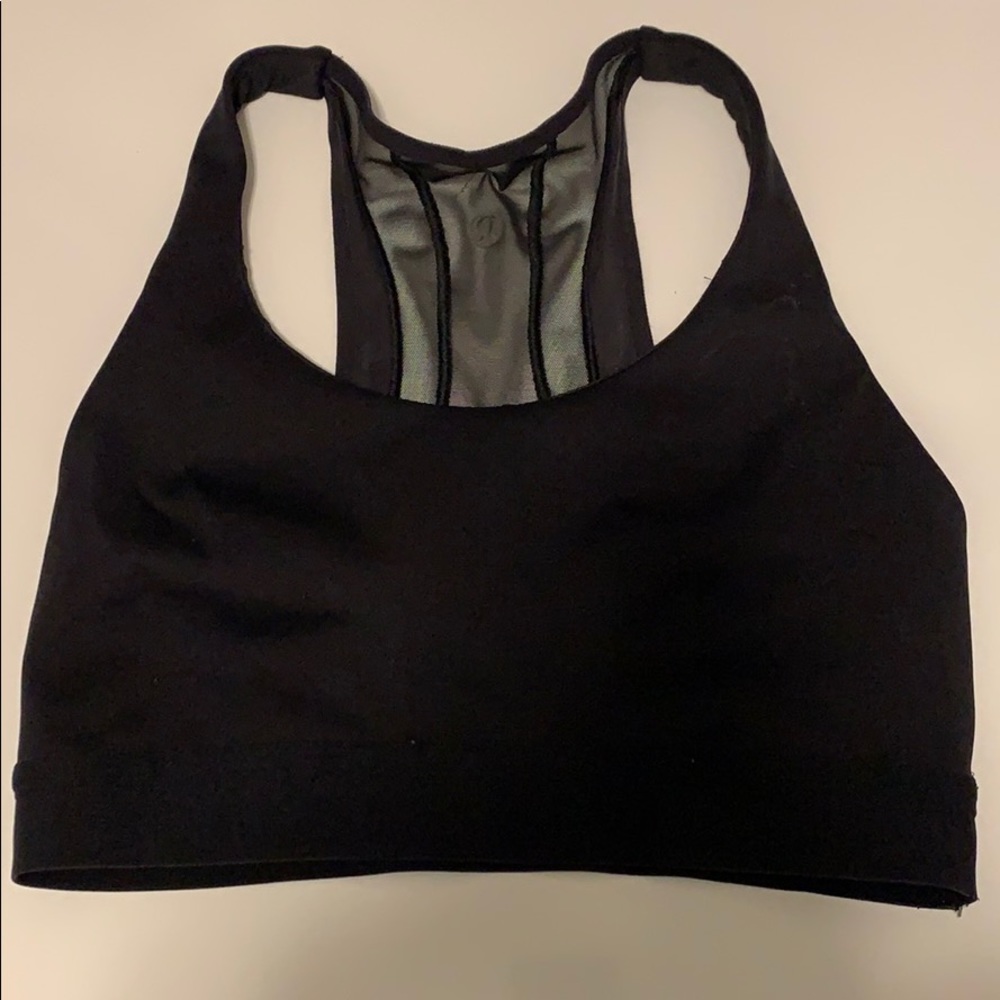 Black Lululemon sports bra size 2